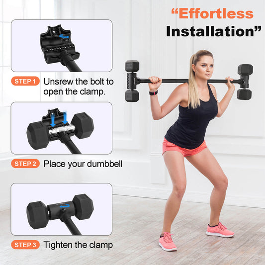 Dumbbell to Barbell Transformer | Elevate Workout Flexibility & Strength - AltitudeCraft