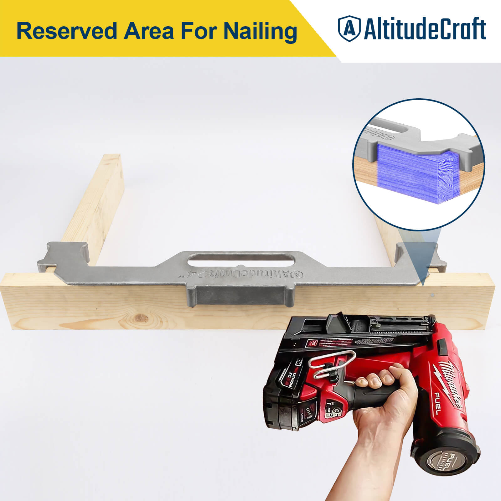 AltitudeCraft 24” Framing Jig: Precision Stud Layout Tool for Efficient Construction - AltitudeCraft