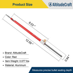 AltitudeCraft Overall Length Gauge Straight, Compatible with Bolt - Action and Single - Shot Firearms - AltitudeCraft