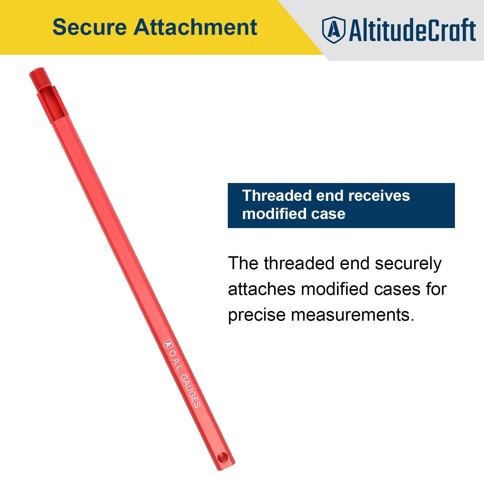 AltitudeCraft Overall Length Gauge Straight, Compatible with Bolt - Action and Single - Shot Firearms - AltitudeCraft