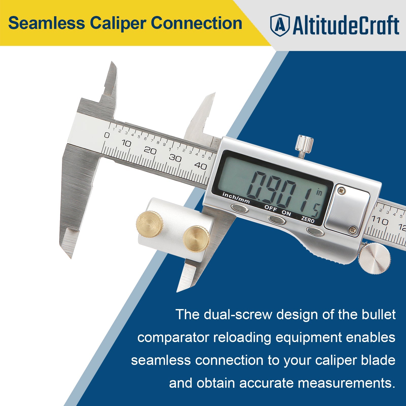 Bullet Comparator Kit with 14 Inserts, Universal Fit for .17 to .45 Calibers - AltitudeCraft