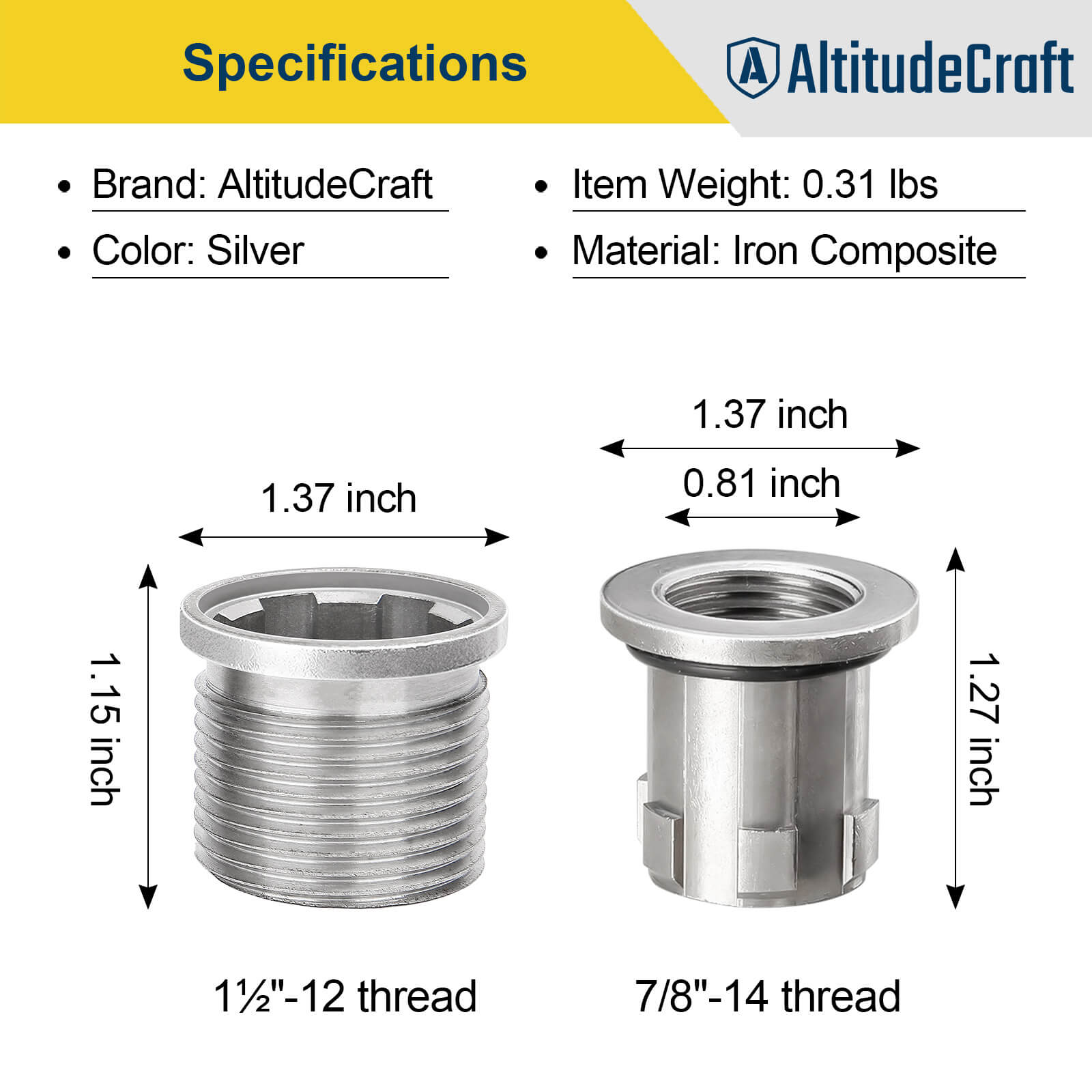 Die Bushings and Conversion Kit, Quick - Change Press Bushing System for Precision Reloading, Compatible with Single - Stage and Progressive Press, 2 Pack - AltitudeCraft