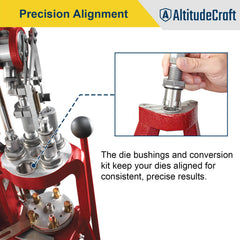 Die Bushings and Conversion Kit, Quick - Change Press Bushing System for Precision Reloading, Compatible with Single - Stage and Progressive Press, 2 Pack - AltitudeCraft