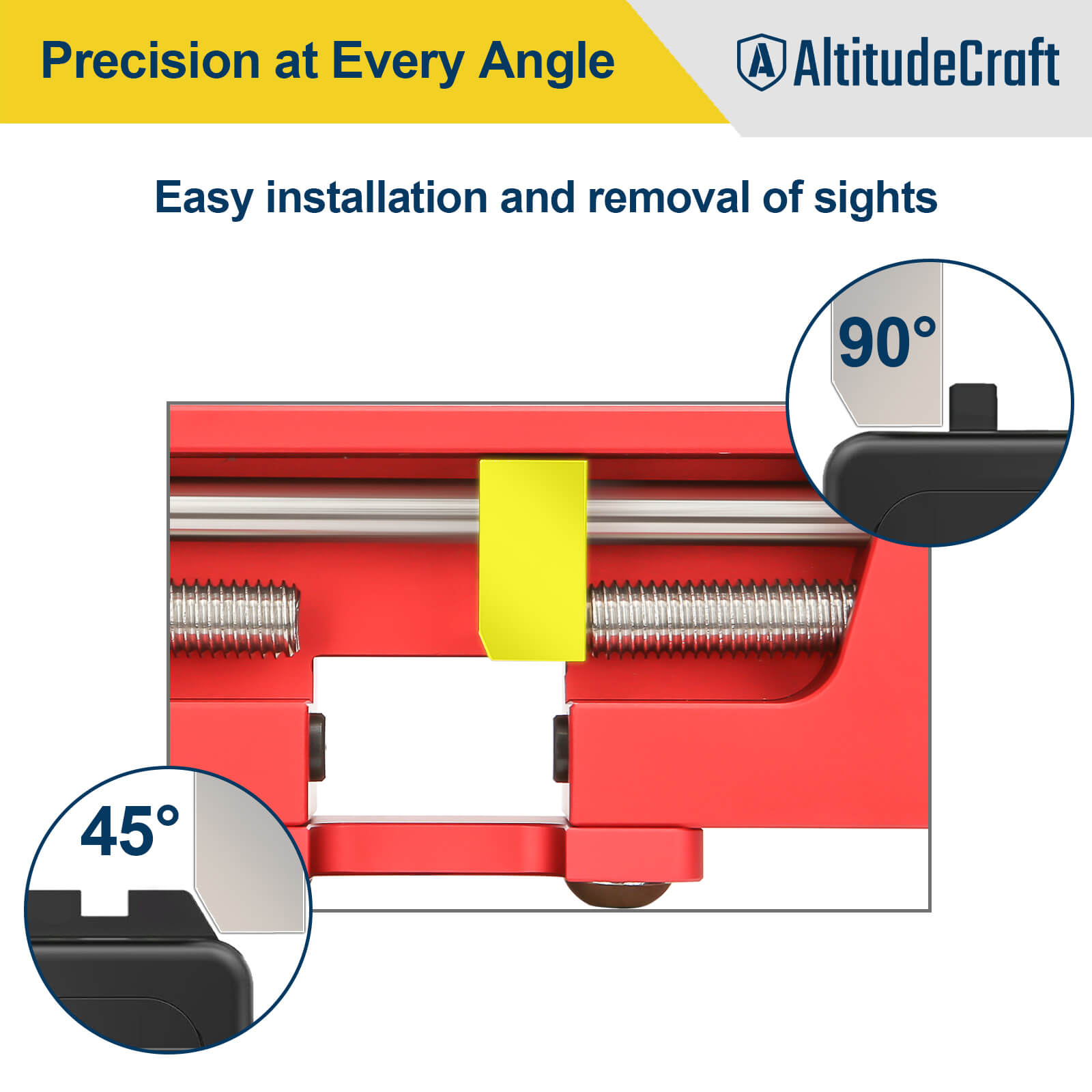 Sight Pusher Tool for Glock, Precision Front and Rear Sight Adjustment for Handguns - AltitudeCraft