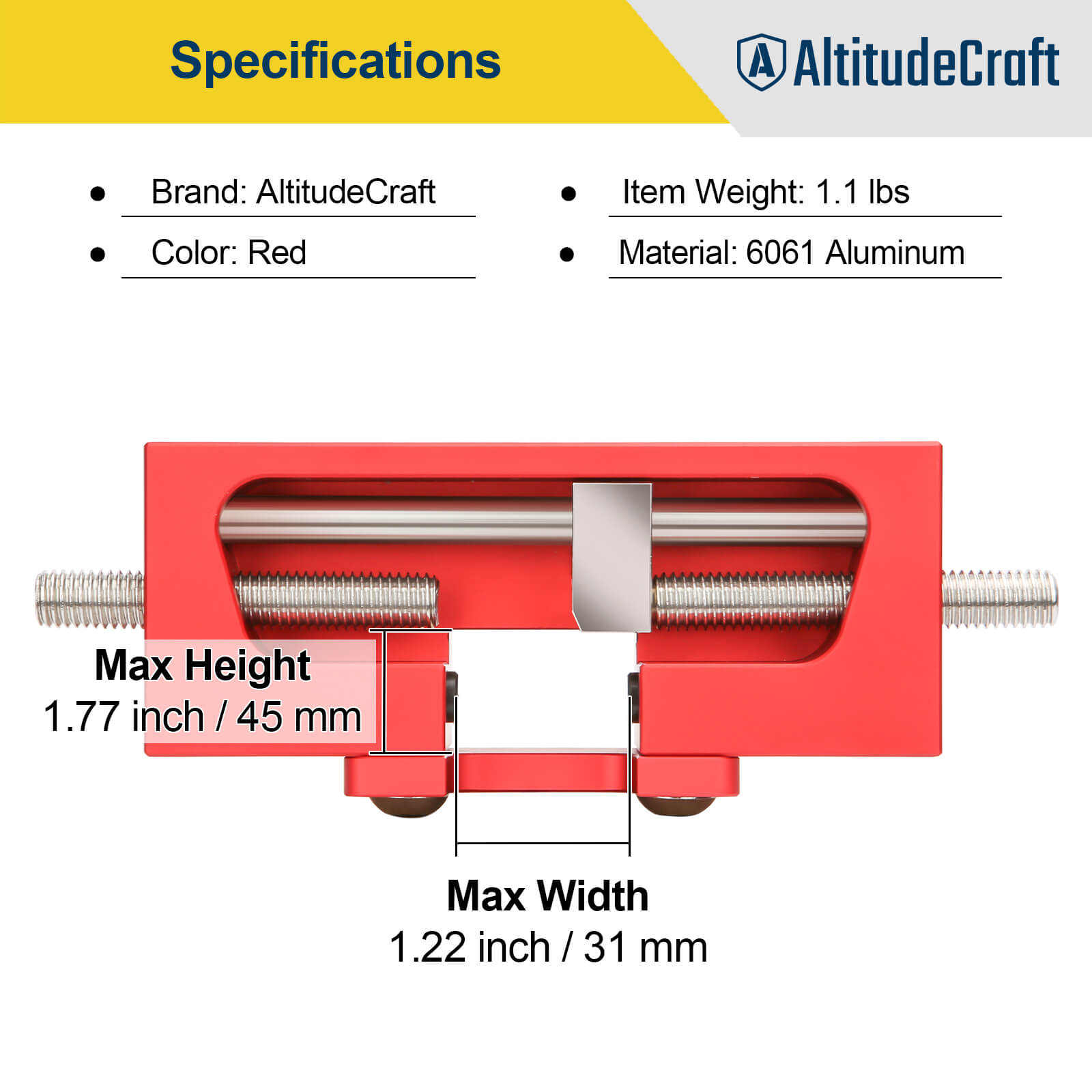 Sight Pusher Tool for Glock, Precision Front and Rear Sight Adjustment for Handguns - AltitudeCraft