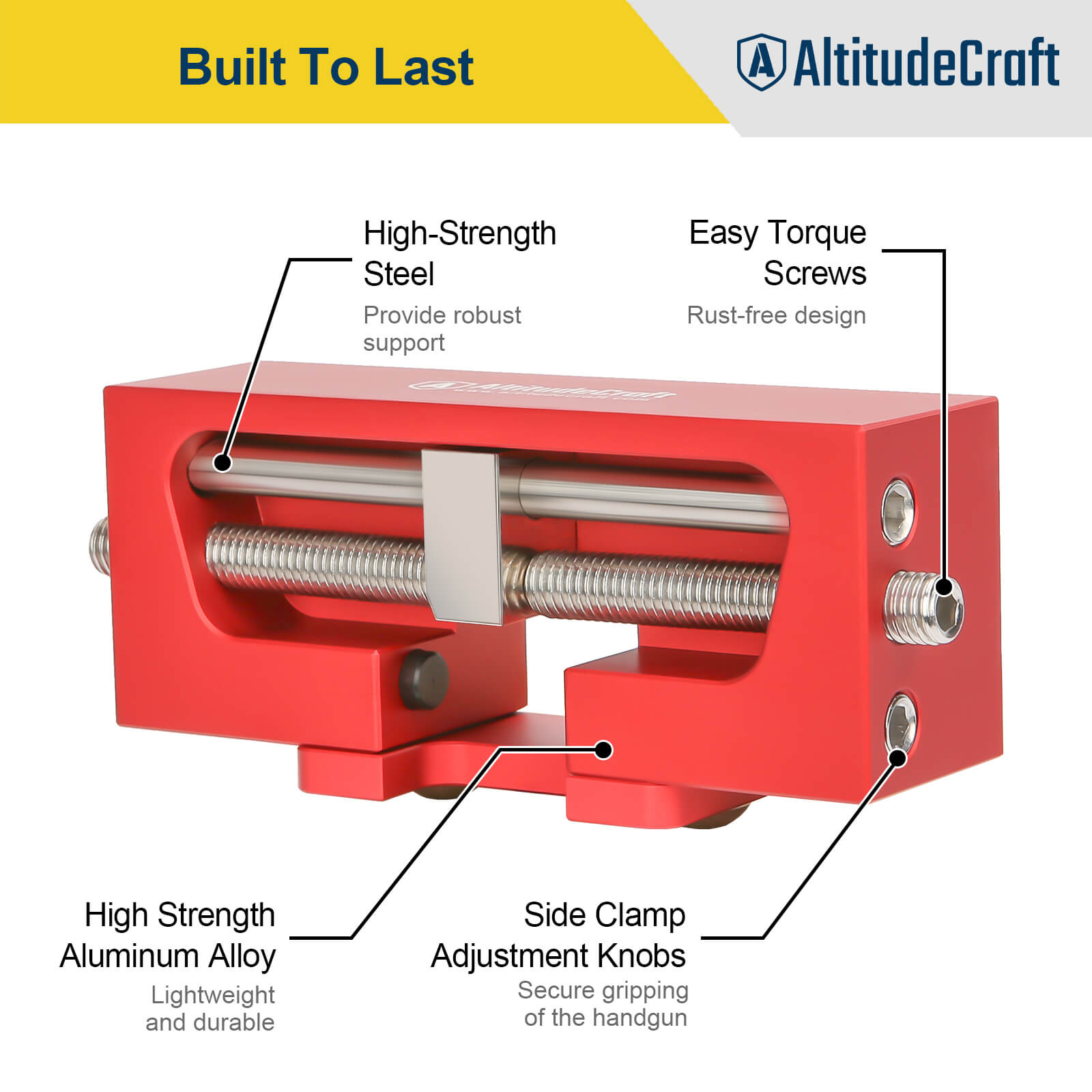 Sight Pusher Tool for Glock, Precision Front and Rear Sight Adjustment for Handguns - AltitudeCraft